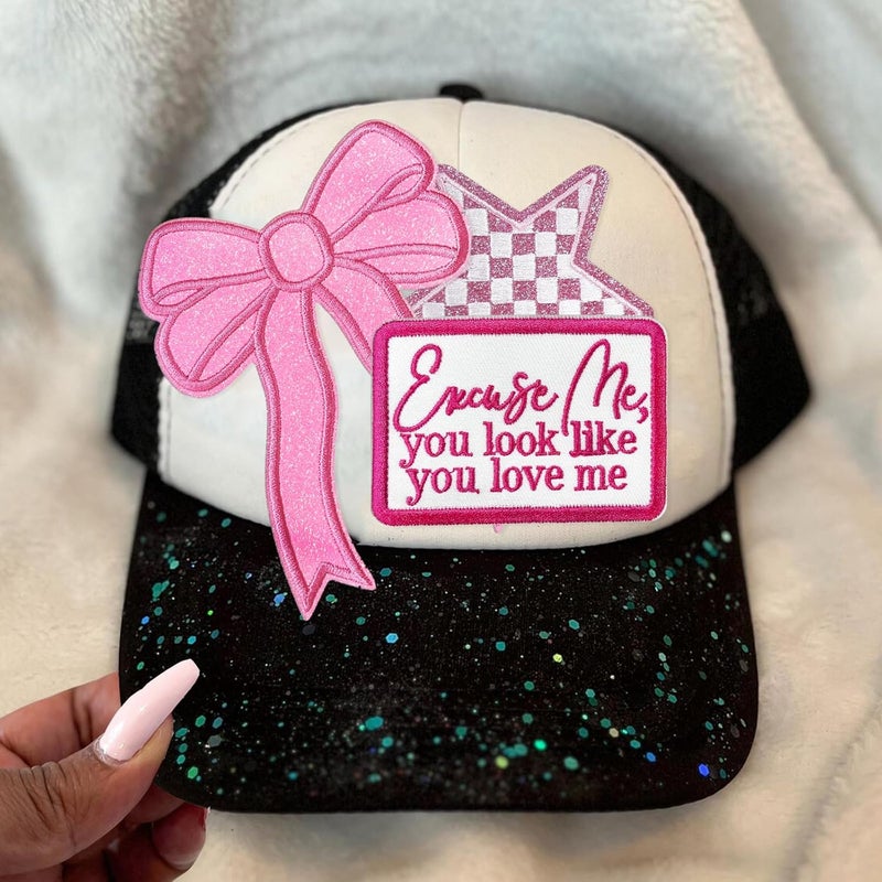 CY Iron On Patches Glitter 5Pcs Sweatshirt Side Bow Embroidered Patch Cute Sequin Applique Sew On Fabric Patches Shiny DIY Decorative Accessories Lovely for Girls Women Clothes Backpacks Jackets,Pink - Image 3